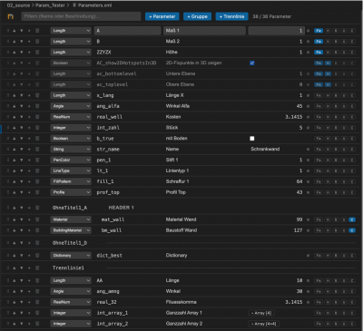 GDL-Parameter-Editor für VS Code